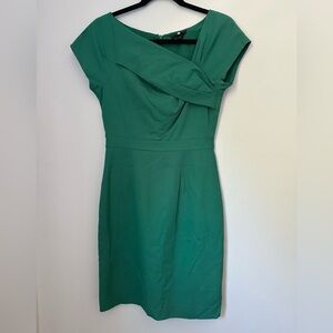 J. Crew Asymmetrical Green Dress